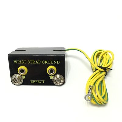 পিভিসি / পিইউ ইএসডি কব্জি স্ট্র্যাপ দ্বৈত ধাতু বেঞ্চ মাউন্ট গ্রাউন্ড সকেট রিং টার্মিনাল সংযোগকারী