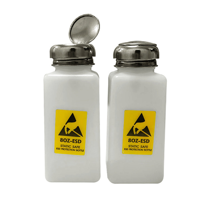 Antistatic ESD সাদা বোতল 200ml রাসায়নিক অ্যালকোহল দ্রাবক ডিসপেনসার প্লাস্টিক