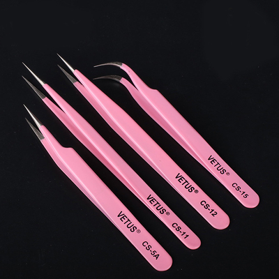 রঙিন মেকআপ চোখের দোররা এক্সটেনশন Tweezers কাস্টমাইজড