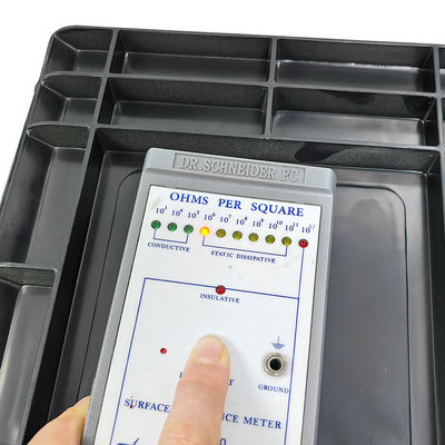 600*400*230mm কালো ESD অ্যান্টিস্ট্যাটিক প্লাস্টিক বক্স ইলেকট্রনিক পার্টস বক্স অ্যান্টি-স্ট্যাটিক বক্স ইলেকট্রনিক্স শিল্পের জন্য