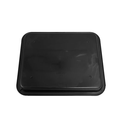 217x174x26mm কালো ESD অ্যান্টিস্ট্যাটিক প্লাস্টিকের বর্গক্ষেত্র ট্রে ইলেকট্রনিক সার্কেল টার্নটেবল