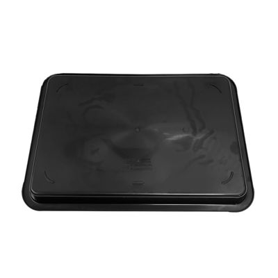 480x328x42mm অ্যান্টি স্ট্যাটিক স্কয়ার ট্রে কালো প্লাস্টিকের স্কয়ার বেসিন ইএসডি টার্নওভার বক্স ইলেকট্রনিক পার্টস উপাদান বক্স স্টোরেজ প্লাস্টিকের ট্রে