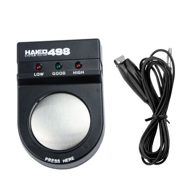 ৪৯৮ অ্যান্টি-স্ট্যাটিক কব্জি স্ট্র্যাপ পরীক্ষক উচ্চ-নির্ভুলতা হ্যান্ডহেল্ড কব্জি স্ট্র্যাপ পরীক্ষক