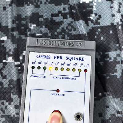 ক্যামোফ্লেজ প্রিন্ট হাই-পারফরম্যান্স ESD ডায়মন্ড ল্যাটিস নিটেড ফ্যাব্রিক – ৮৭% পলিয়েস্টার + ১৩% কার্বন ফাইবার