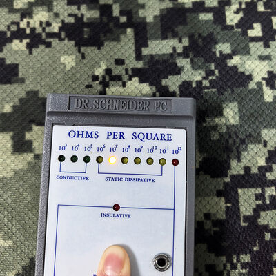 ক্যামোফ্লেজ প্রিন্ট হাই-পারফরম্যান্স ESD ডায়মন্ড ল্যাটিস নিটেড ফ্যাব্রিক – ৮৭% পলিয়েস্টার + ১৩% কার্বন ফাইবার