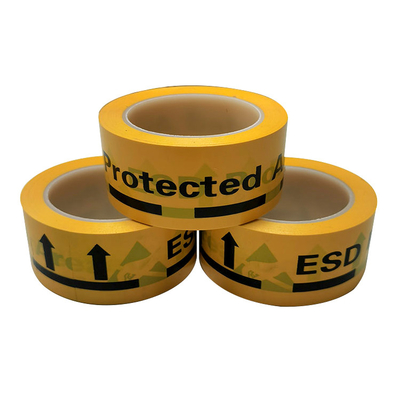 ESD সুরক্ষিত এলাকা হলুদ Antistatic পিভিসি সতর্কতা টেপ শিল্প