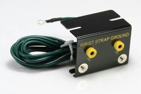 পিভিসি / পিইউ ইএসডি কব্জি স্ট্র্যাপ দ্বৈত ধাতু বেঞ্চ মাউন্ট গ্রাউন্ড সকেট রিং টার্মিনাল সংযোগকারী