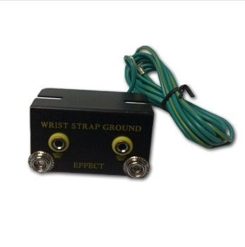 পিভিসি / পিইউ ইএসডি কব্জি স্ট্র্যাপ দ্বৈত ধাতু বেঞ্চ মাউন্ট গ্রাউন্ড সকেট রিং টার্মিনাল সংযোগকারী